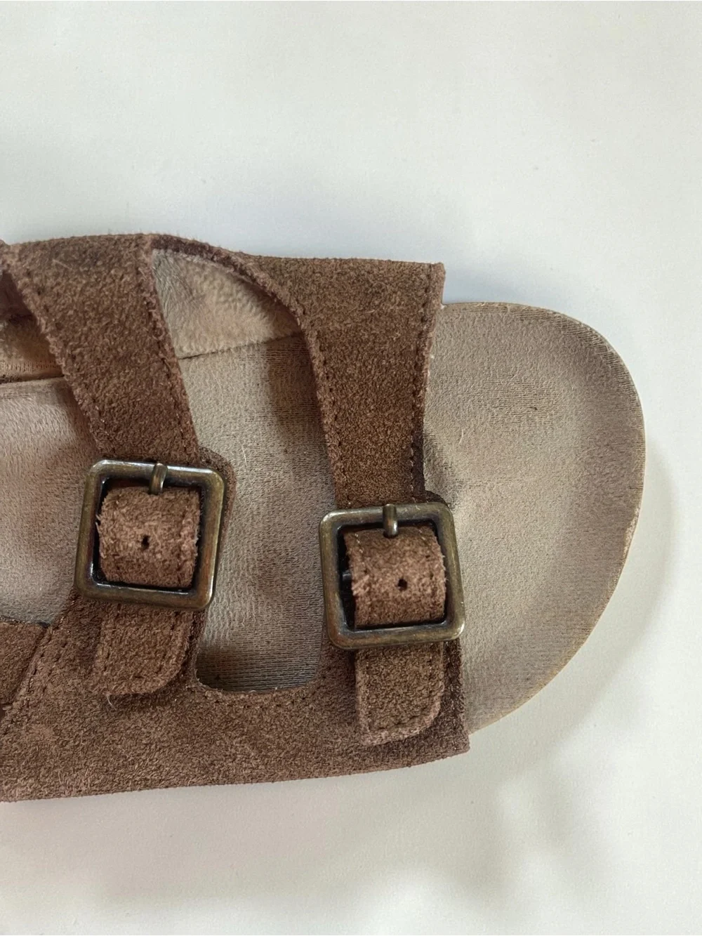 JANIE & JACK VGUC Genuine Leather Suede Buckle Strap Sandals